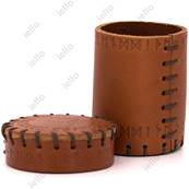 QWORKSHOP - Dice Cups - Brown Runic