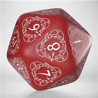 QWORKSHOP - D20 Level Counter - Red & White (x1)