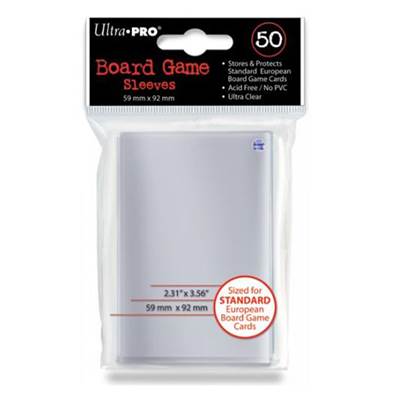 Ultra Pro - Board Game Sleeves - Standard Euro 59x92mm (x50)