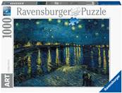 RAVENSBURGER - Puzzle -1000p Art : La Nuit Etoilée sur le Rhône 