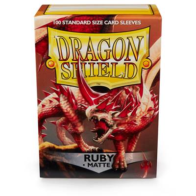 Dragon Shield - Standard Sleeves - Matte Ruby (x100) #NEW