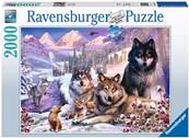 RAVENSBURGER - Puzzle - 2000p : Loups dans la Neige 