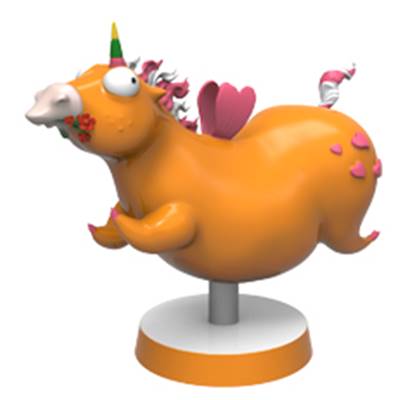 IELLO - Unicorn Fever - Figurine Collection Carmen (Orange) 