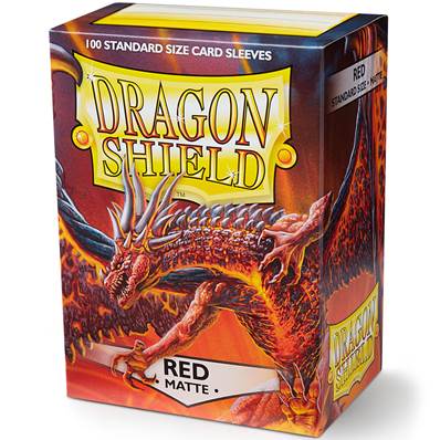 Dragon Shield - Standard Sleeves - Matte Red (x100)