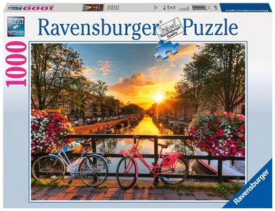 RAVENSBURGER - Puzzle -1000p : Vélos à Amsterdam