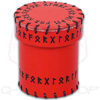 QWORKSHOP - Dice Cups - Red Runic